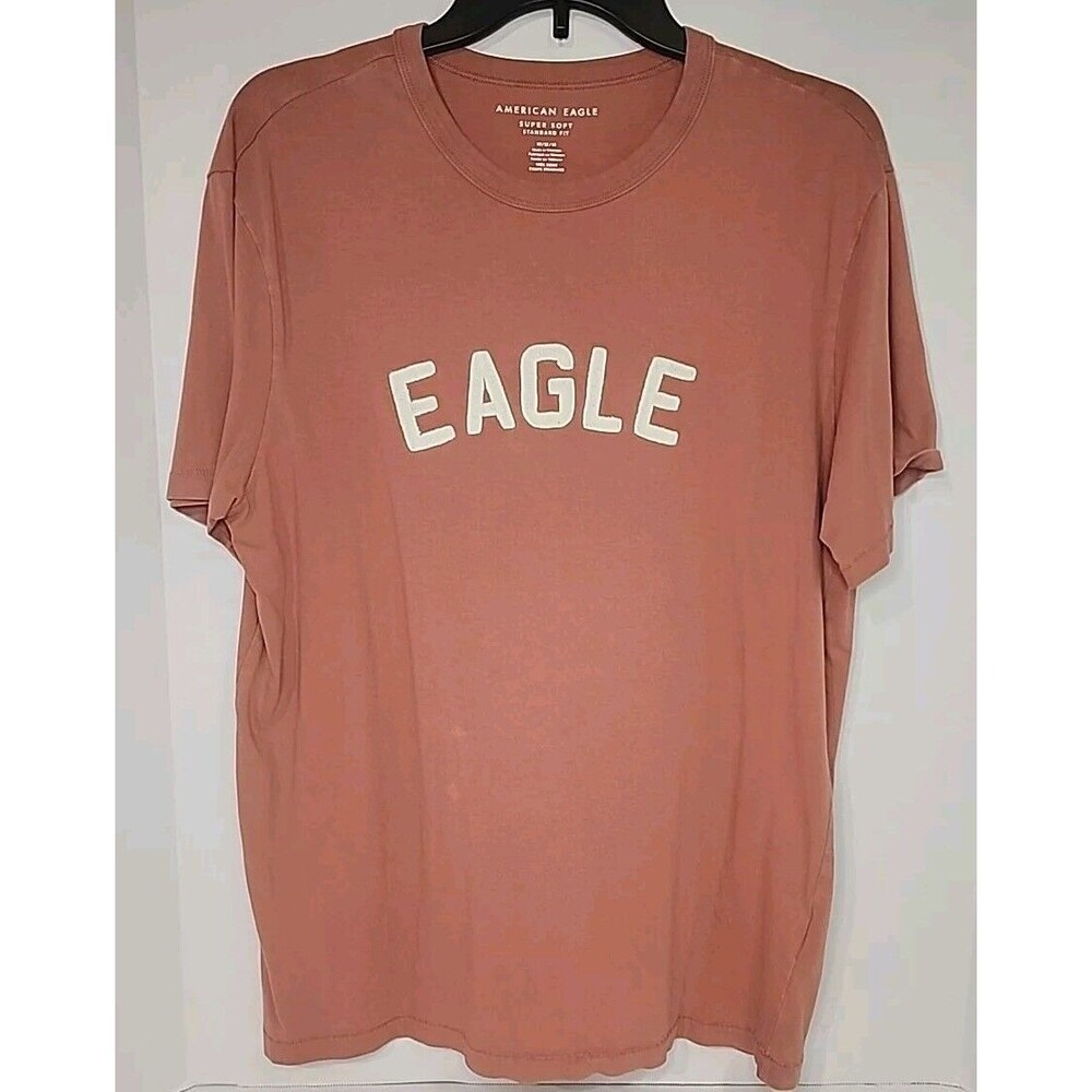 American Eagle Super Soft Standard Fit T-Shirt Peach Size Medium Mens